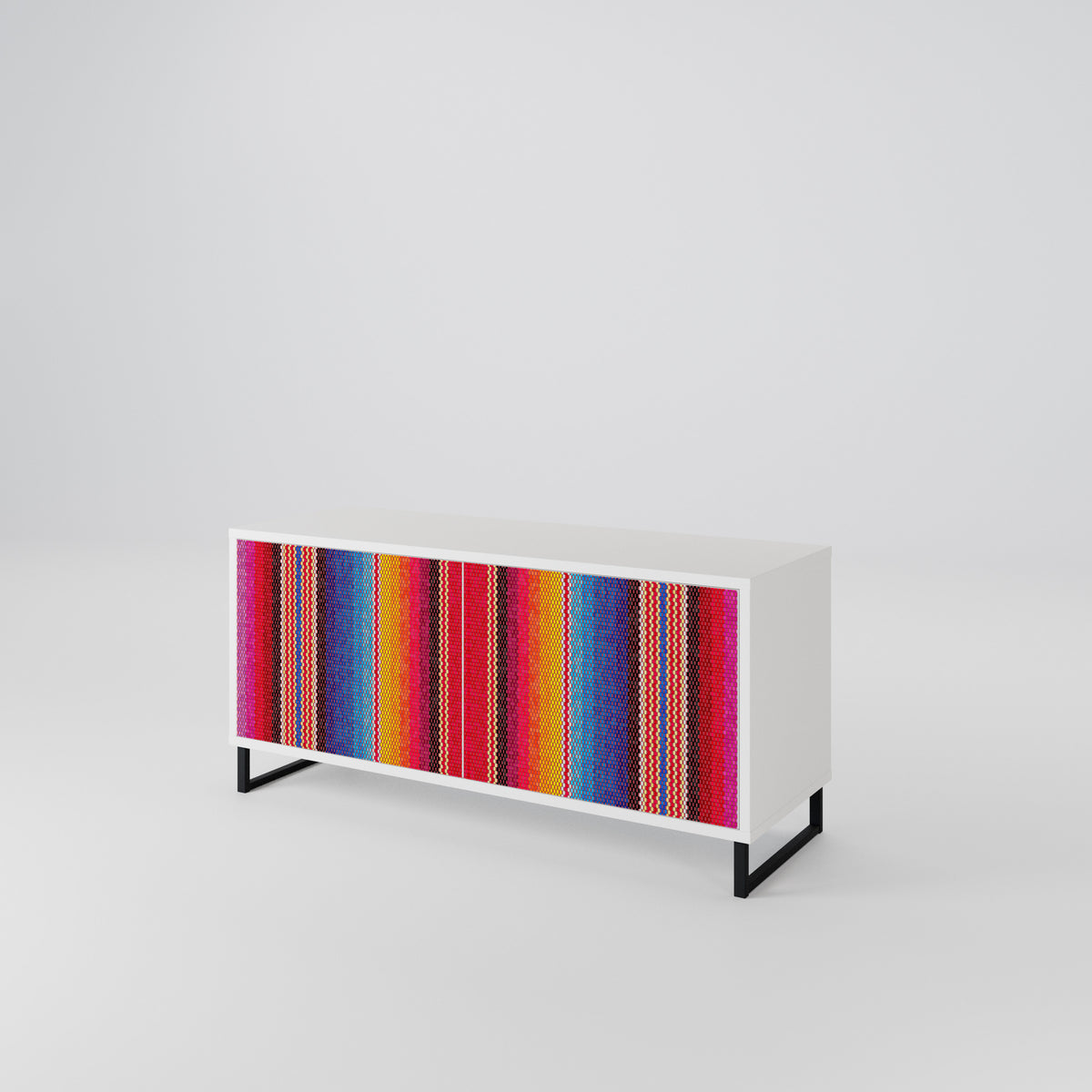 ETHNIC MEXICAN Kompaktní dvoudveřový TV stolek