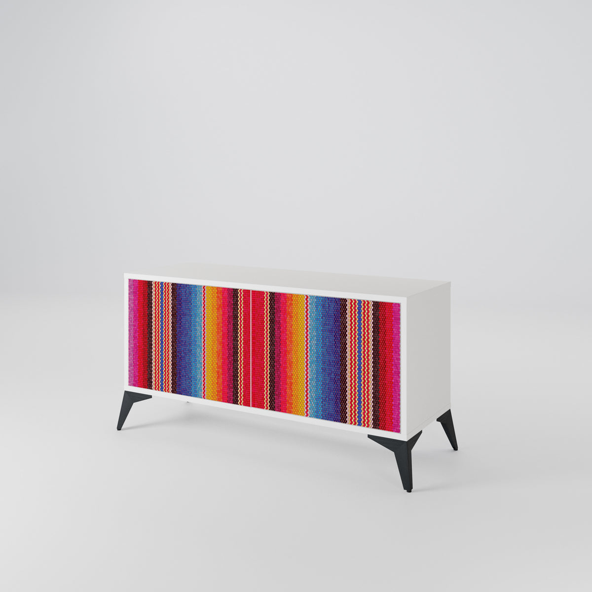 ETHNIC MEXICAN Kompaktní dvoudveřový TV stolek