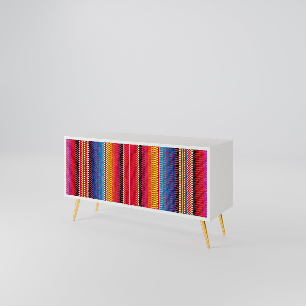 ETHNIC MEXICAN Kompaktní dvoudveřový TV stolek