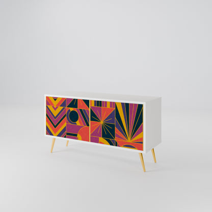 ELECTRIC PATTERNS Kompaktní dvoudveřový TV stolek