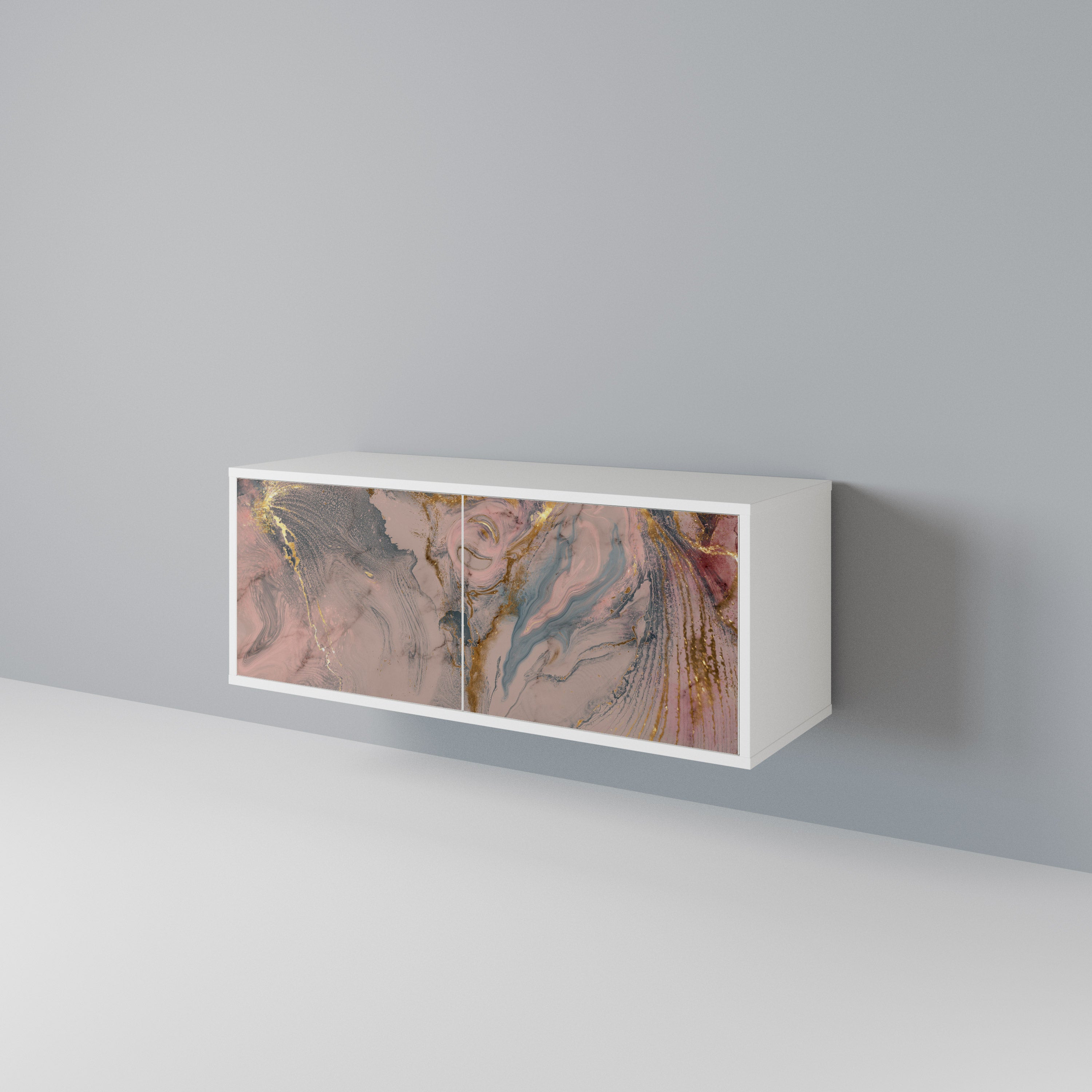 GILDED SWIRLS Kompaktní dvoudveřový TV stolek