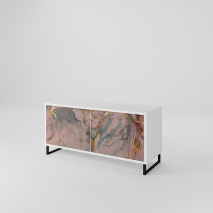 GILDED SWIRLS Kompaktní dvoudveřový TV stolek