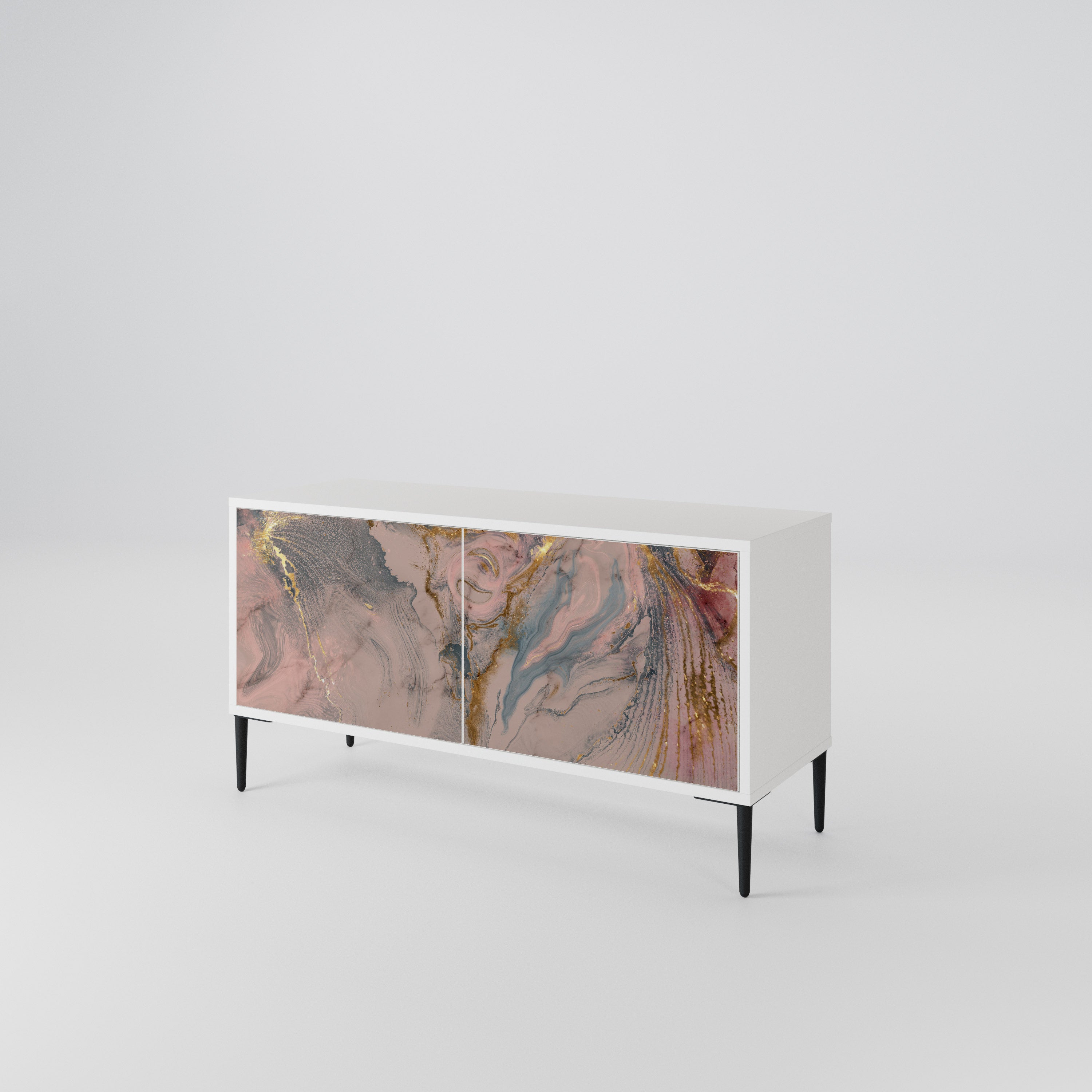GILDED SWIRLS Kompaktní dvoudveřový TV stolek