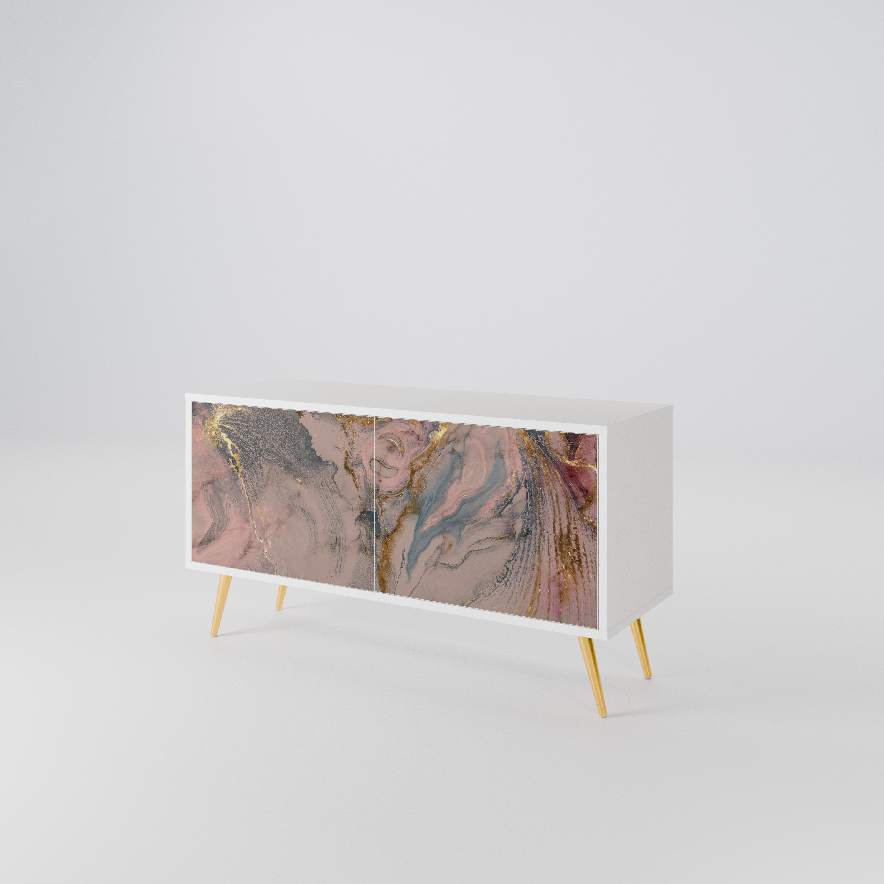 GILDED SWIRLS Kompaktní dvoudveřový TV stolek
