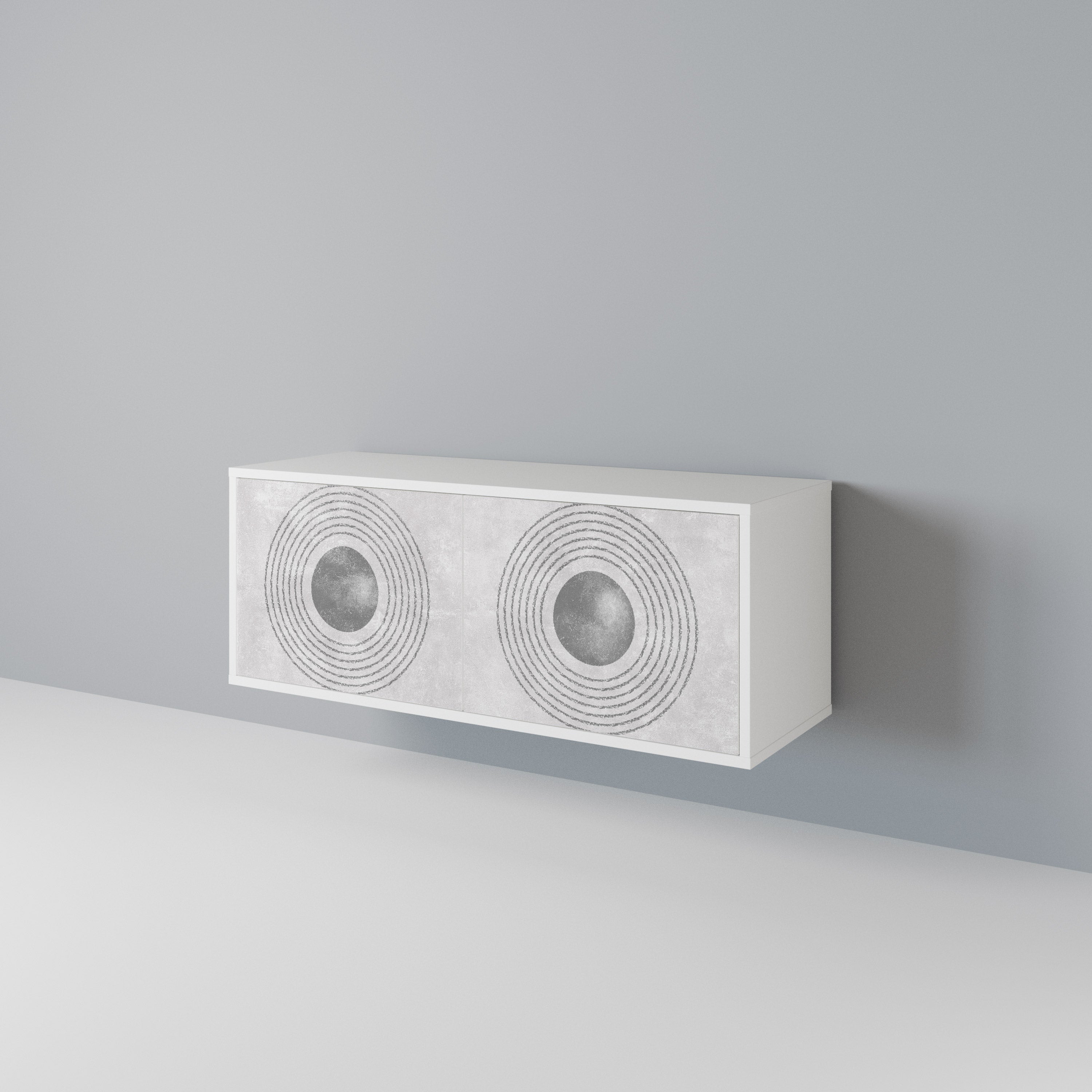 SOLID CIRCLES Kompaktní dvoudveřový TV stolek