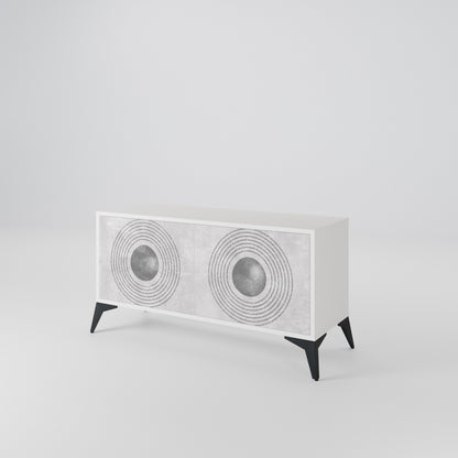 SOLID CIRCLES Kompaktní dvoudveřový TV stolek