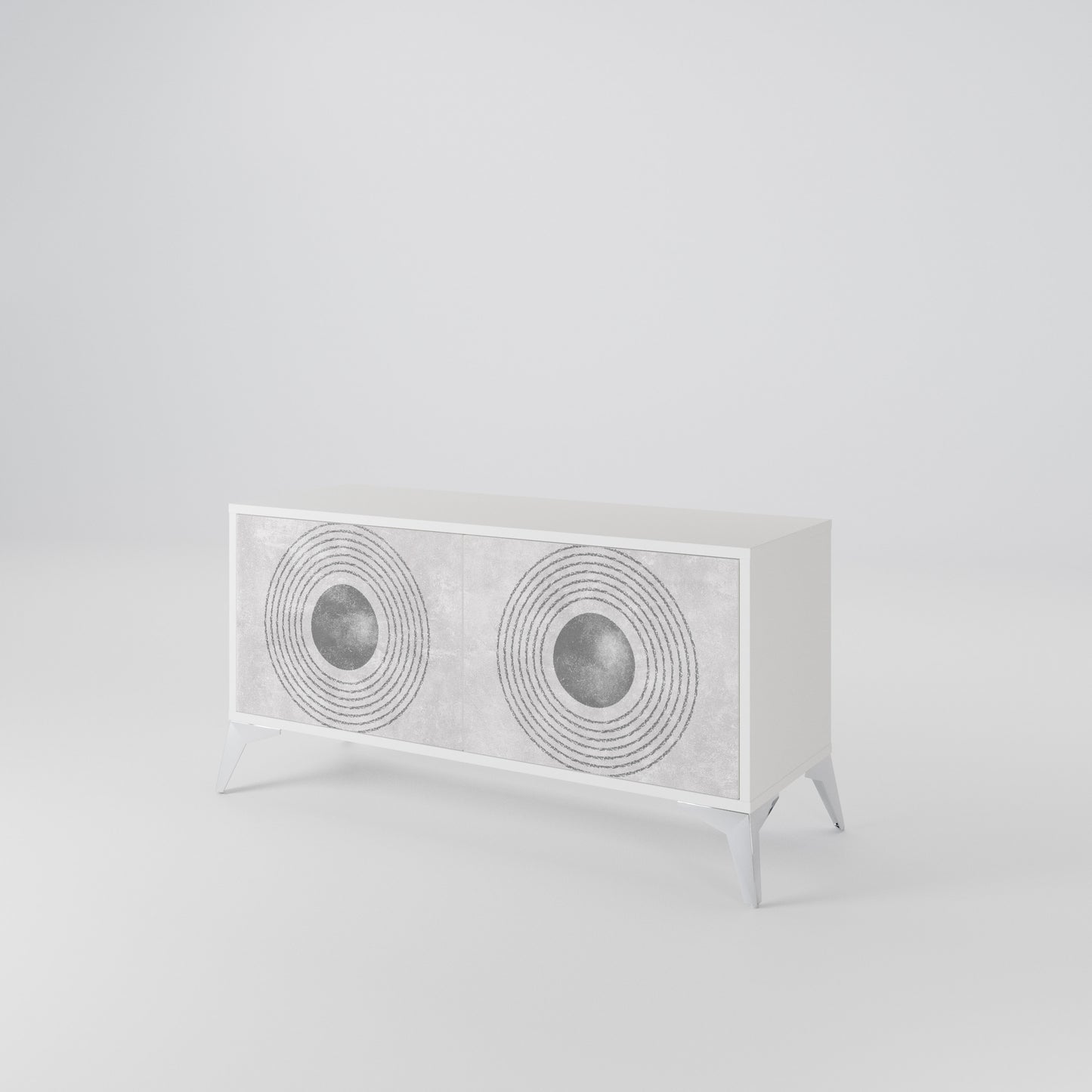 SOLID CIRCLES Kompaktní dvoudveřový TV stolek