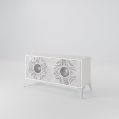 SOLID CIRCLES Kompaktní dvoudveřový TV stolek