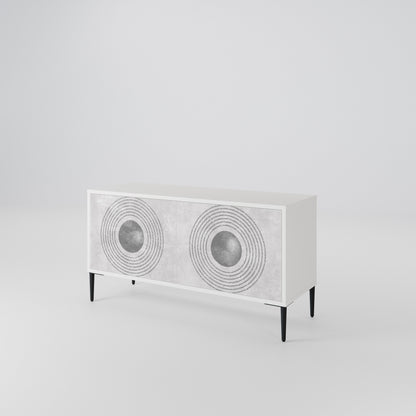 SOLID CIRCLES Kompaktní dvoudveřový TV stolek