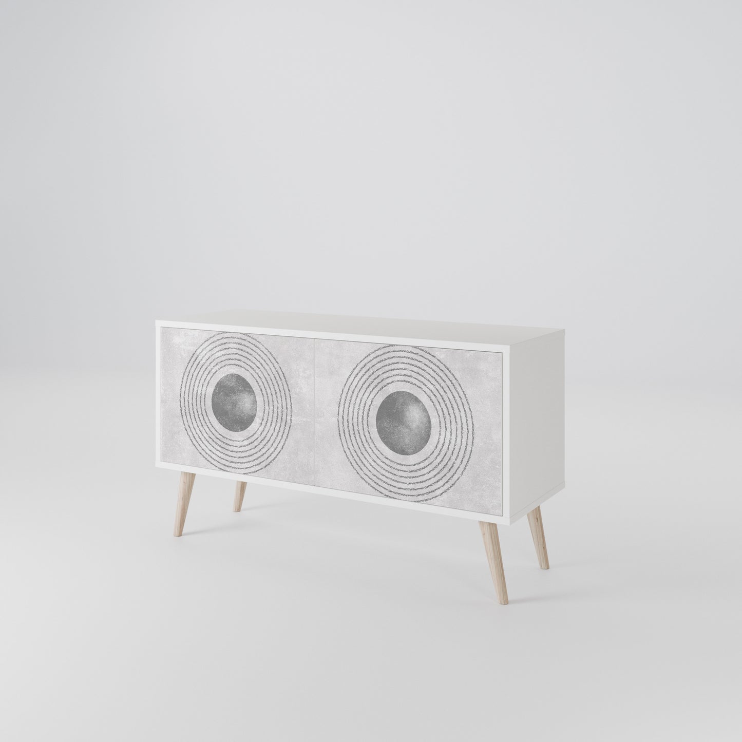 SOLID CIRCLES Kompaktní dvoudveřový TV stolek