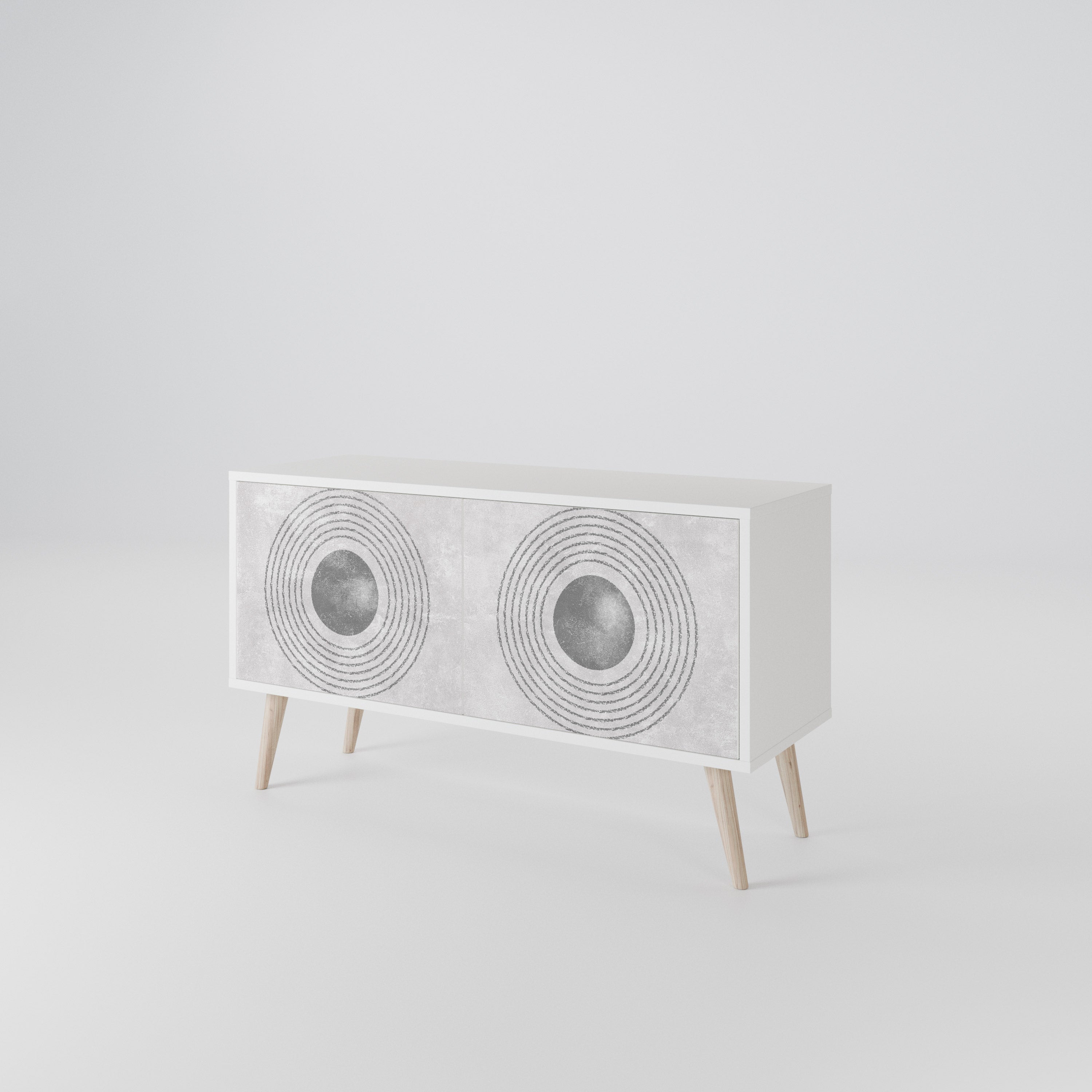 SOLID CIRCLES Kompaktní dvoudveřový TV stolek