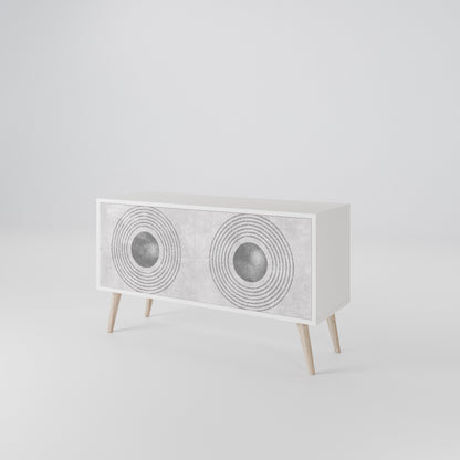 SOLID CIRCLES Kompaktní dvoudveřový TV stolek
