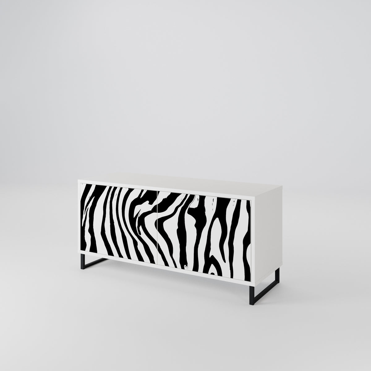 SPLENDID ZEBRA Kompaktní dvoudveřový TV stolek