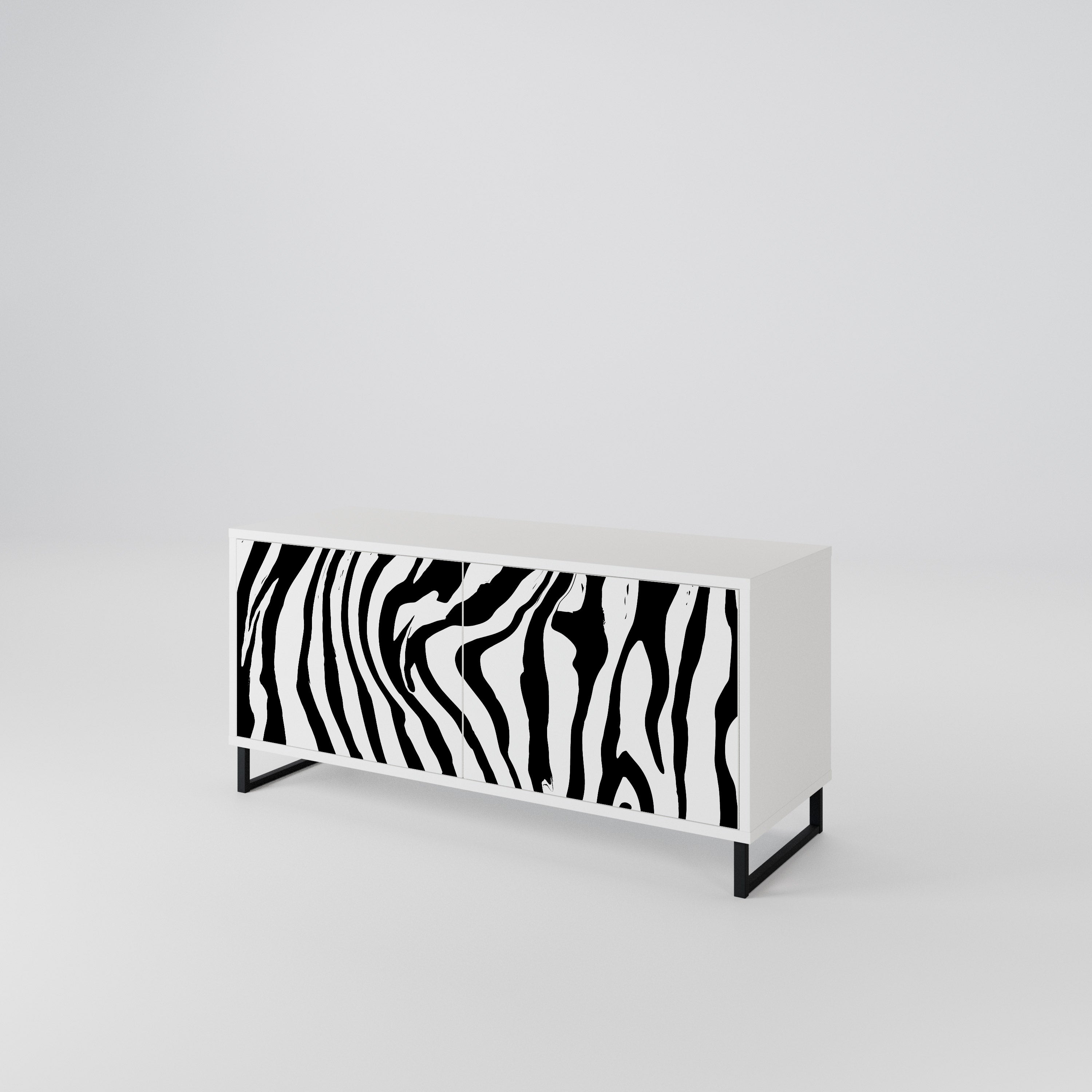 SPLENDID ZEBRA Kompaktní dvoudveřový TV stolek