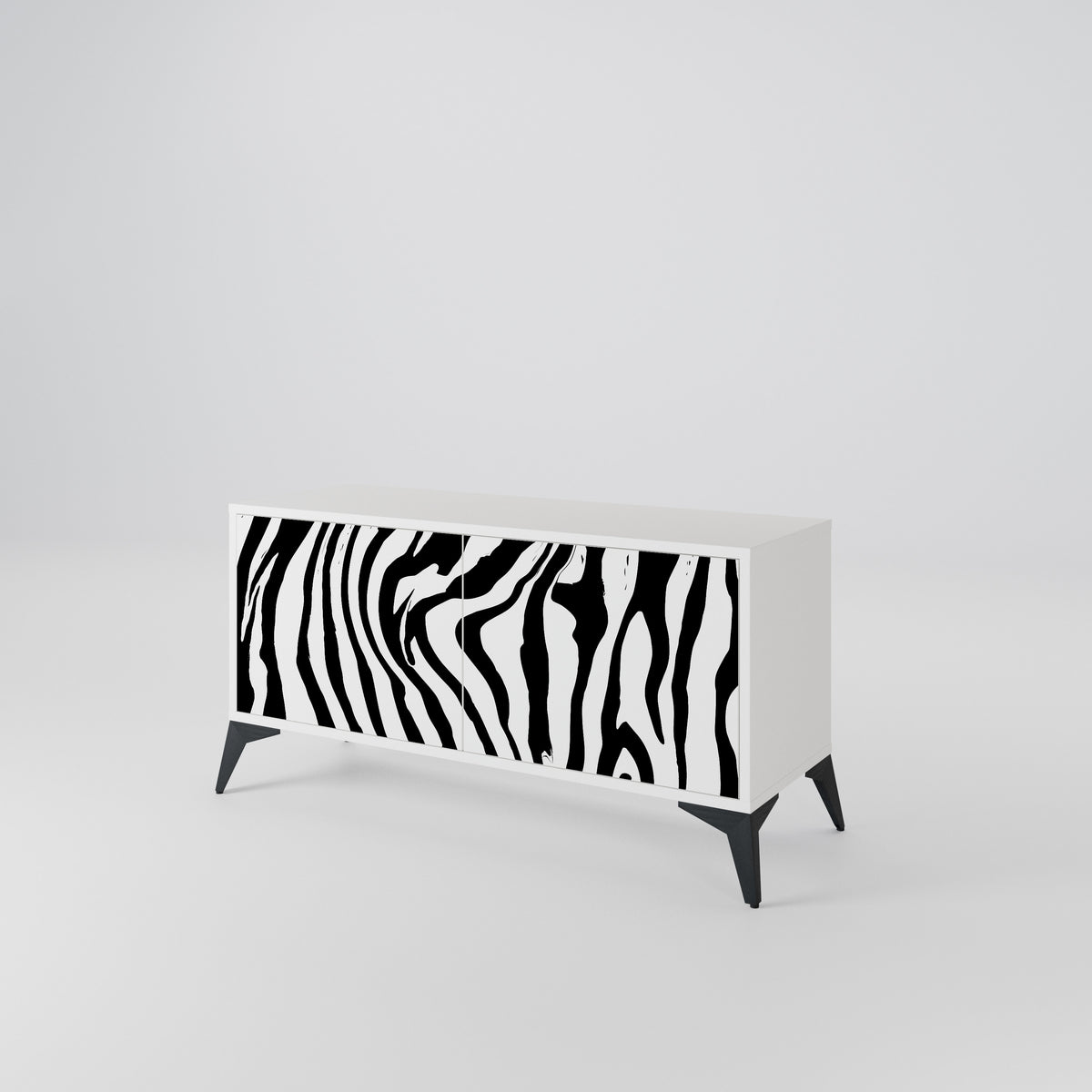 SPLENDID ZEBRA Kompaktní dvoudveřový TV stolek