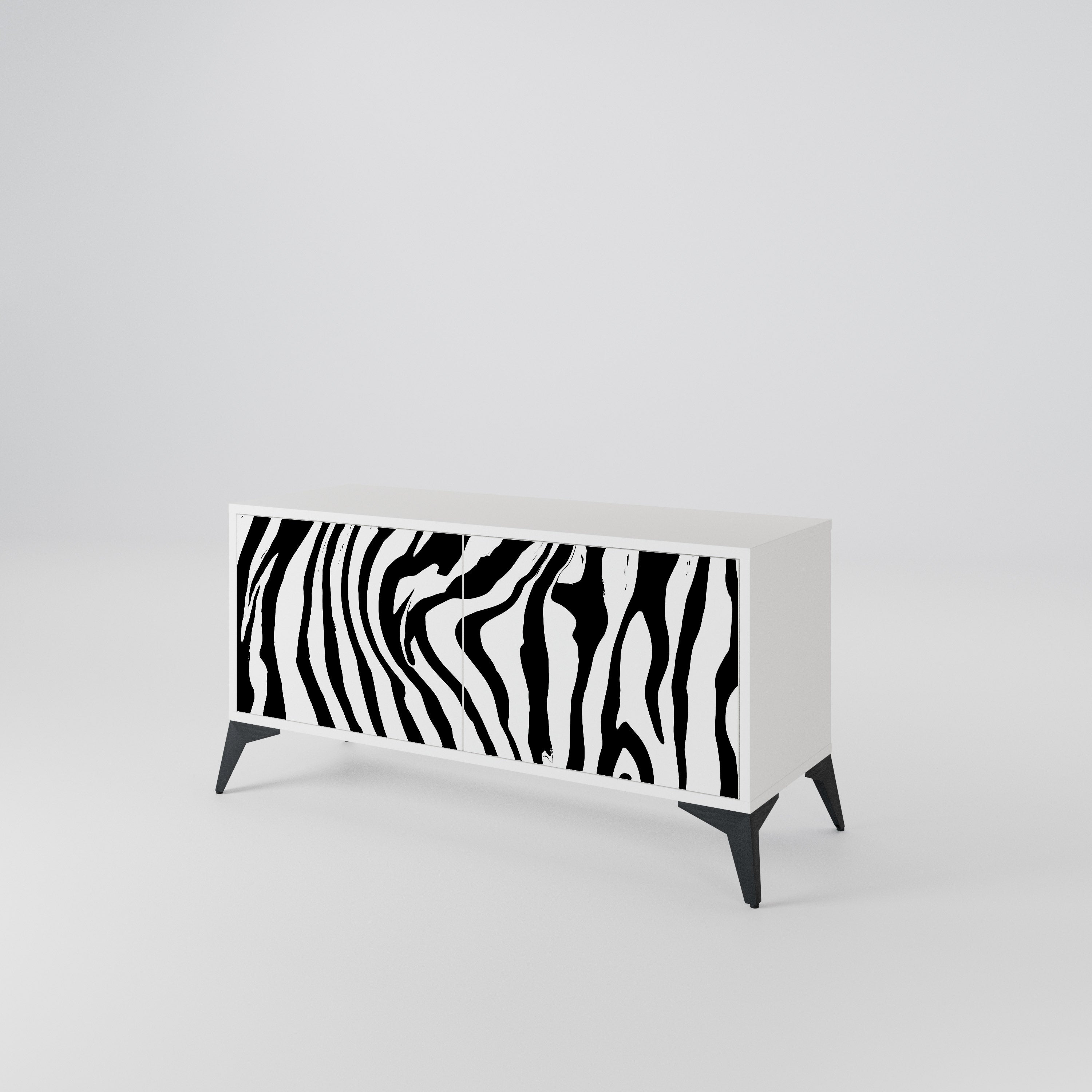 SPLENDID ZEBRA Kompaktní dvoudveřový TV stolek
