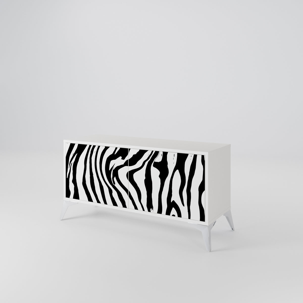 SPLENDID ZEBRA Kompaktní dvoudveřový TV stolek