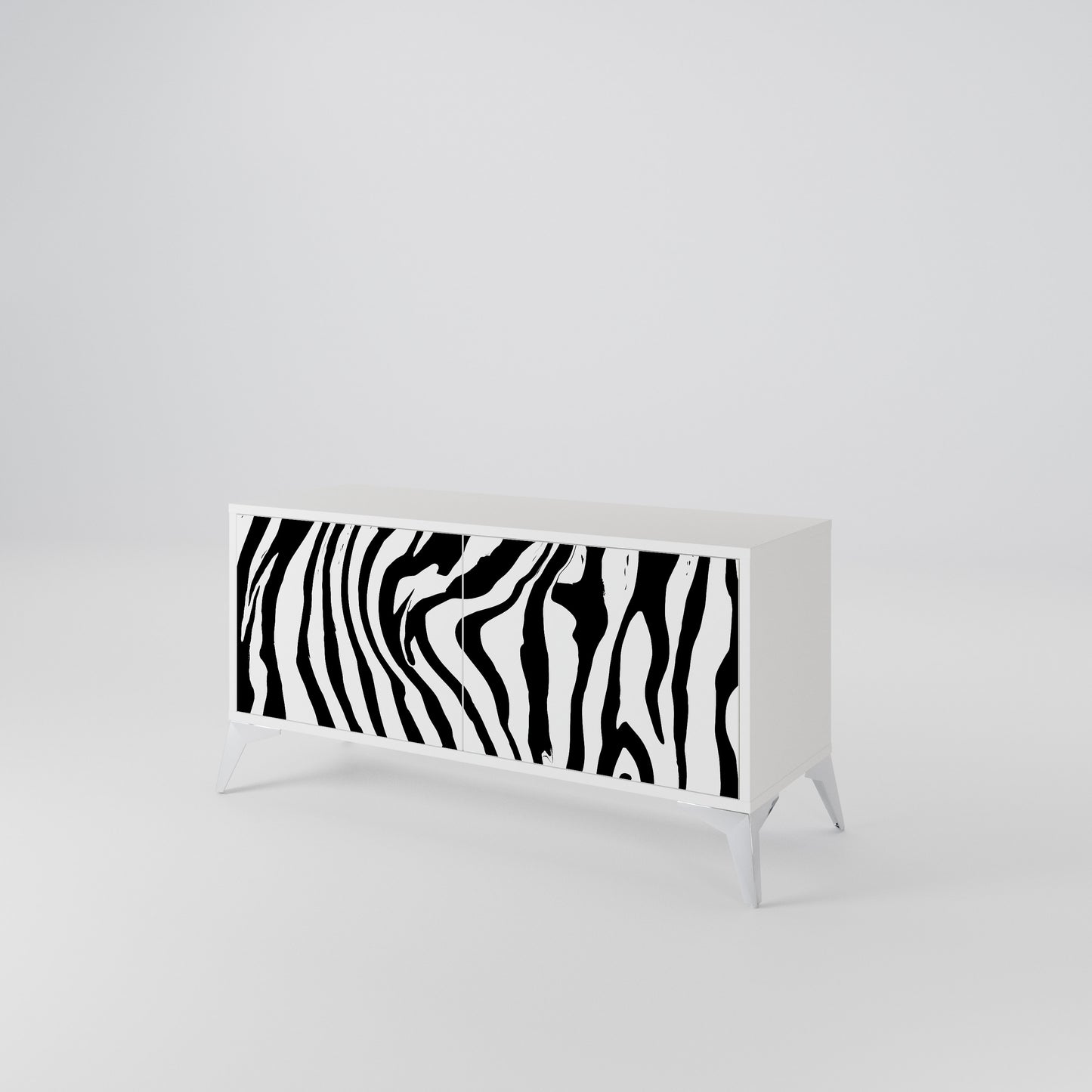 SPLENDID ZEBRA Kompaktní dvoudveřový TV stolek