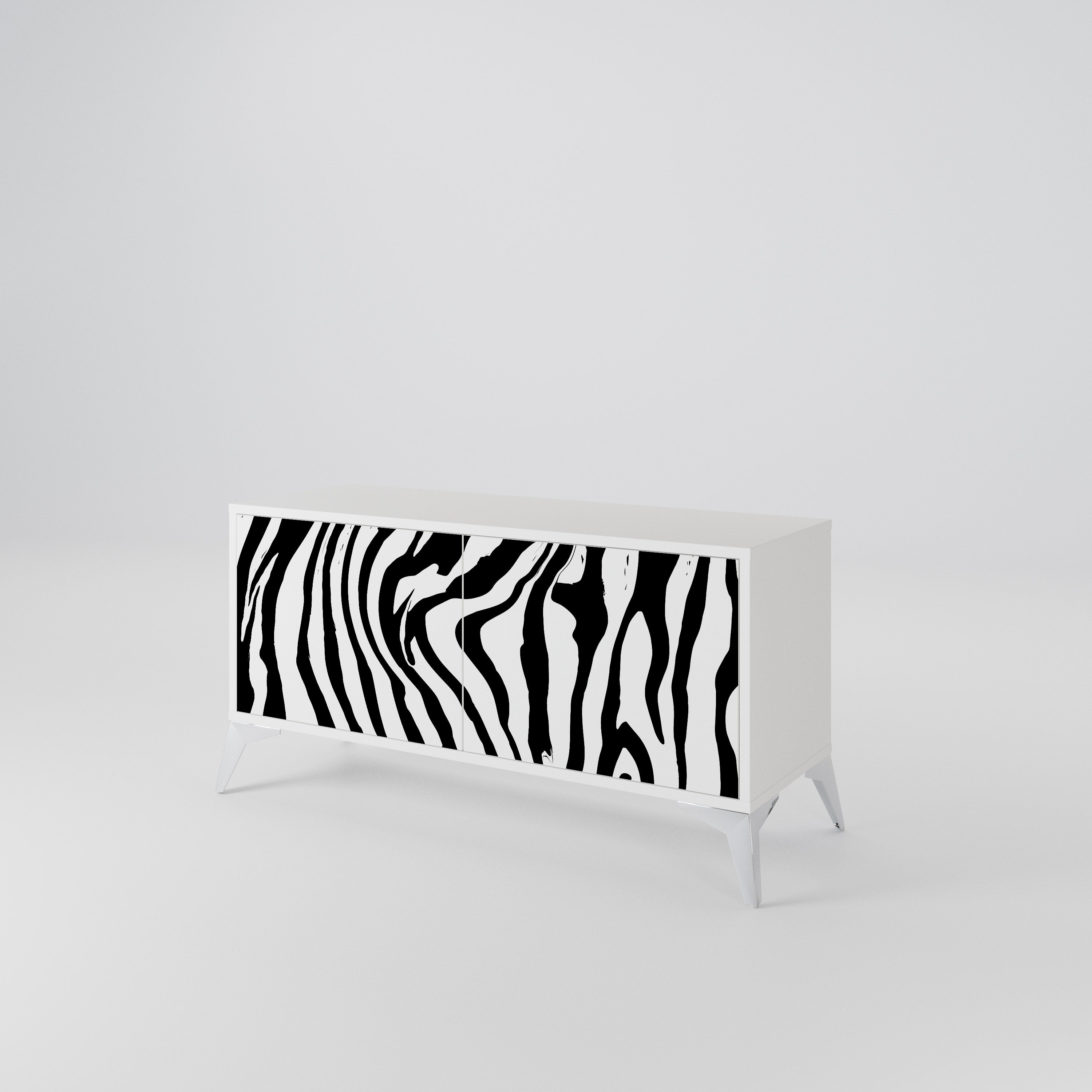 SPLENDID ZEBRA Kompaktní dvoudveřový TV stolek