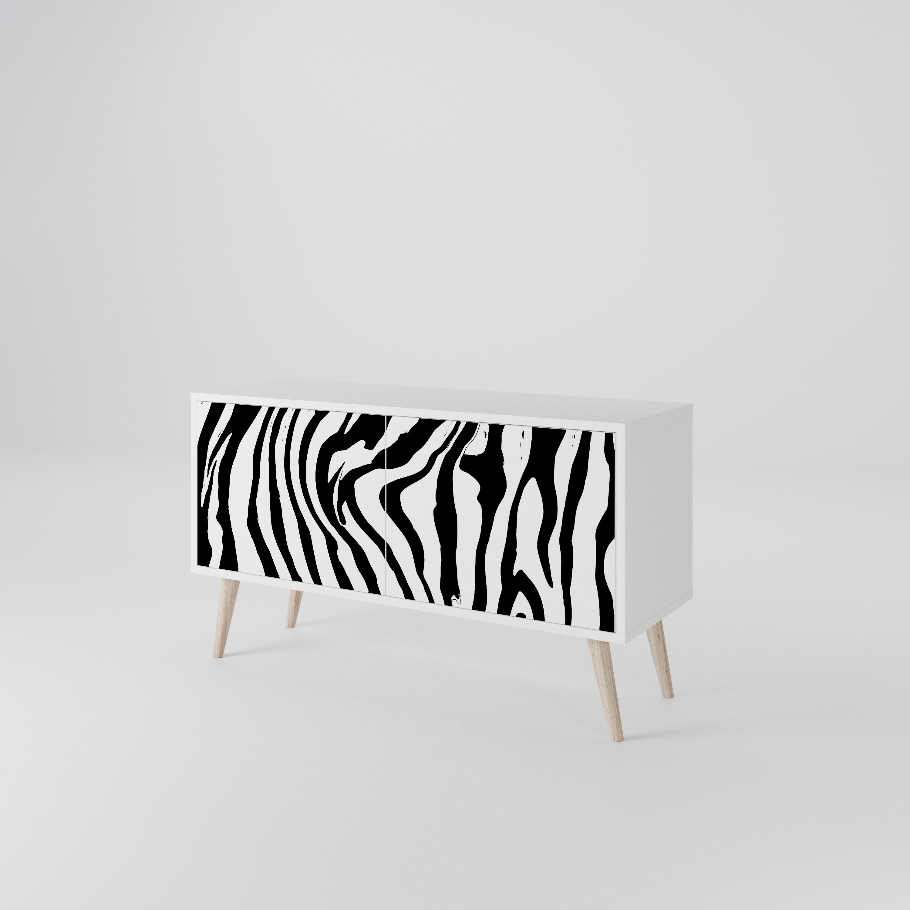 SPLENDID ZEBRA Kompaktní dvoudveřový TV stolek