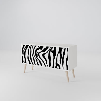 SPLENDID ZEBRA Kompaktní dvoudveřový TV stolek