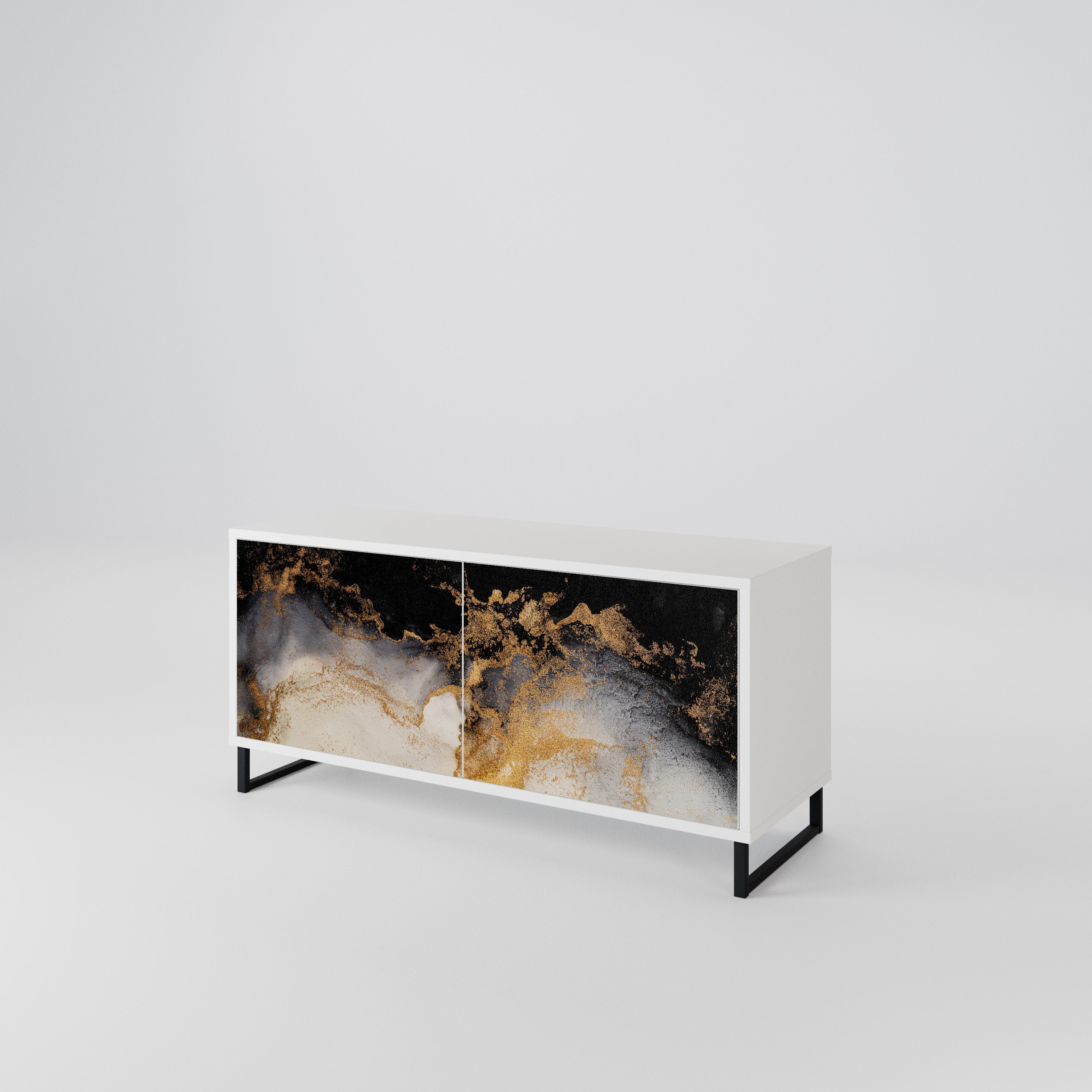 MARBLE OF TOMMORROW Kompaktní dvoudveřový TV stolek