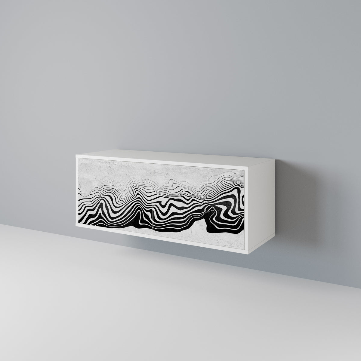 MONOCHROME MIRAGE Kompaktní dvoudveřový TV stolek