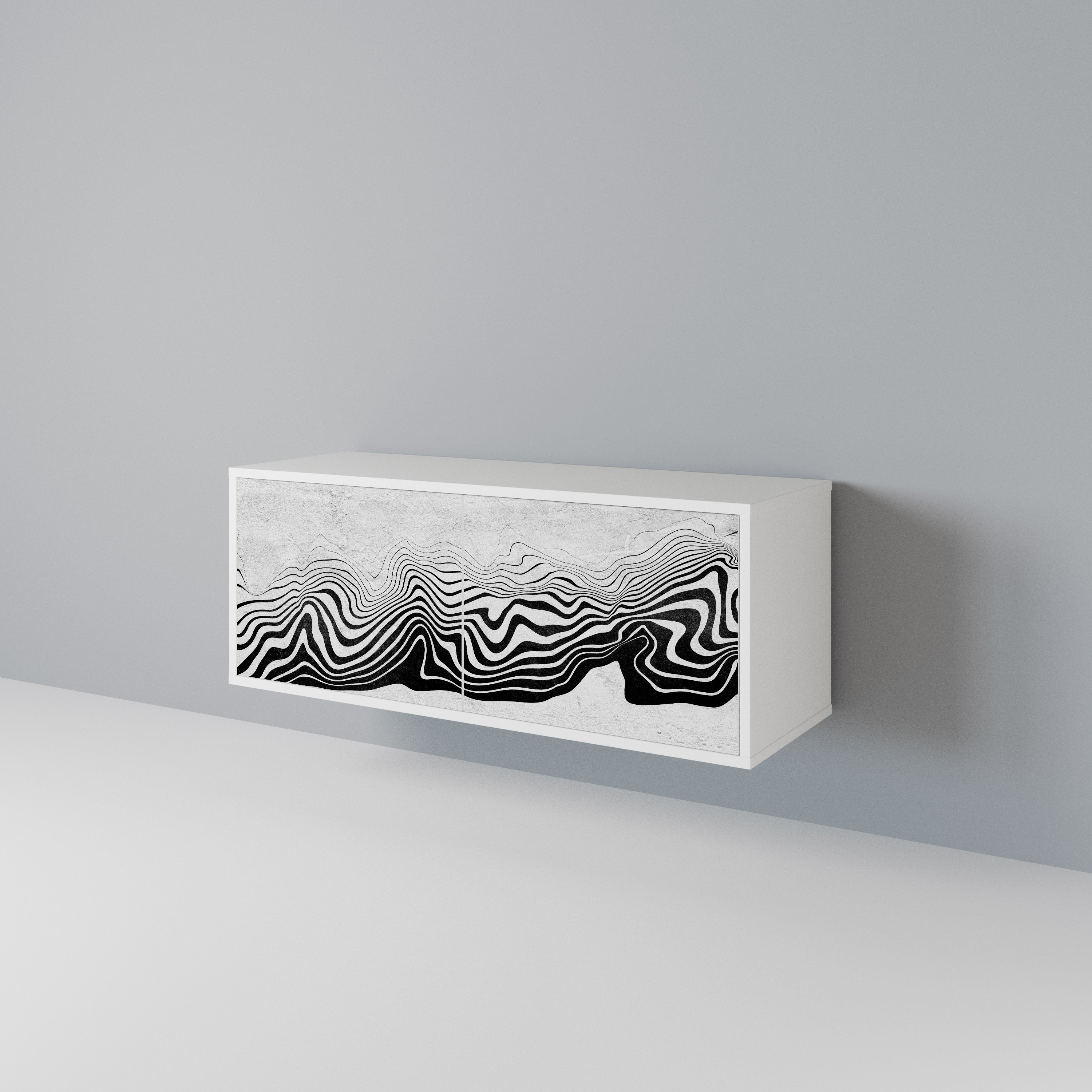 MONOCHROME MIRAGE Kompaktní dvoudveřový TV stolek