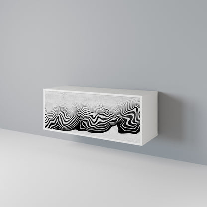 MONOCHROME MIRAGE Kompaktní dvoudveřový TV stolek