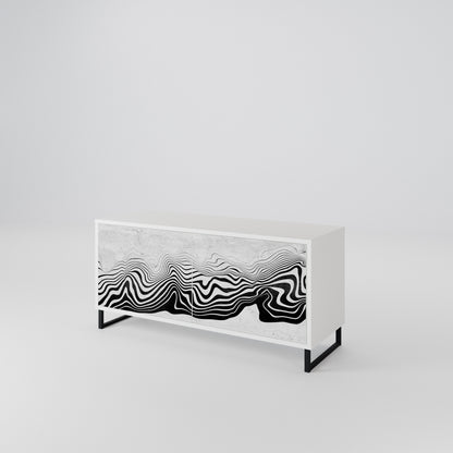 MONOCHROME MIRAGE Kompaktní dvoudveřový TV stolek