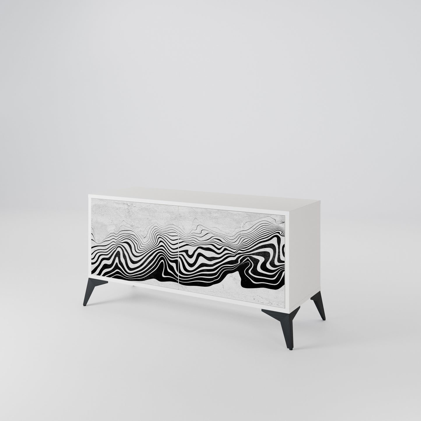 MONOCHROME MIRAGE Kompaktní dvoudveřový TV stolek