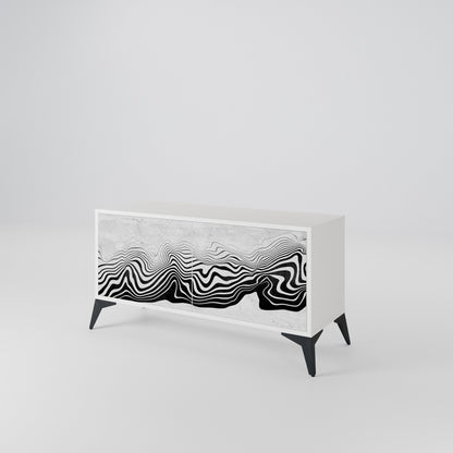 MONOCHROME MIRAGE Kompaktní dvoudveřový TV stolek