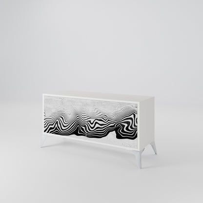 MONOCHROME MIRAGE Kompaktní dvoudveřový TV stolek