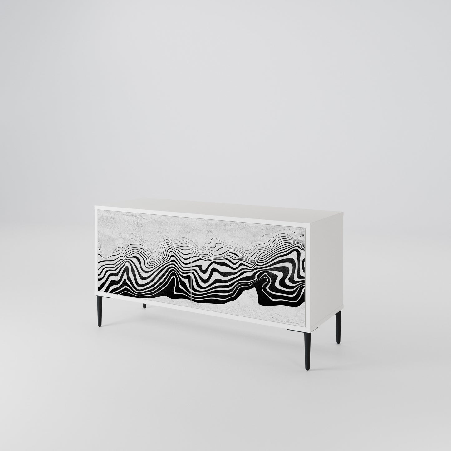 MONOCHROME MIRAGE Kompaktní dvoudveřový TV stolek