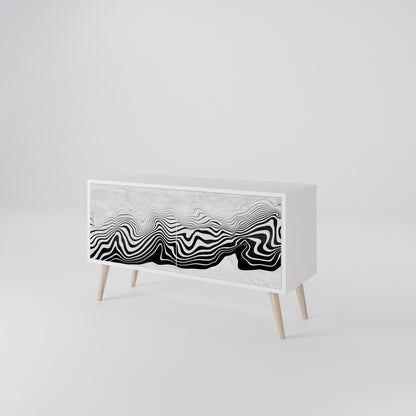 MONOCHROME MIRAGE Kompaktní dvoudveřový TV stolek