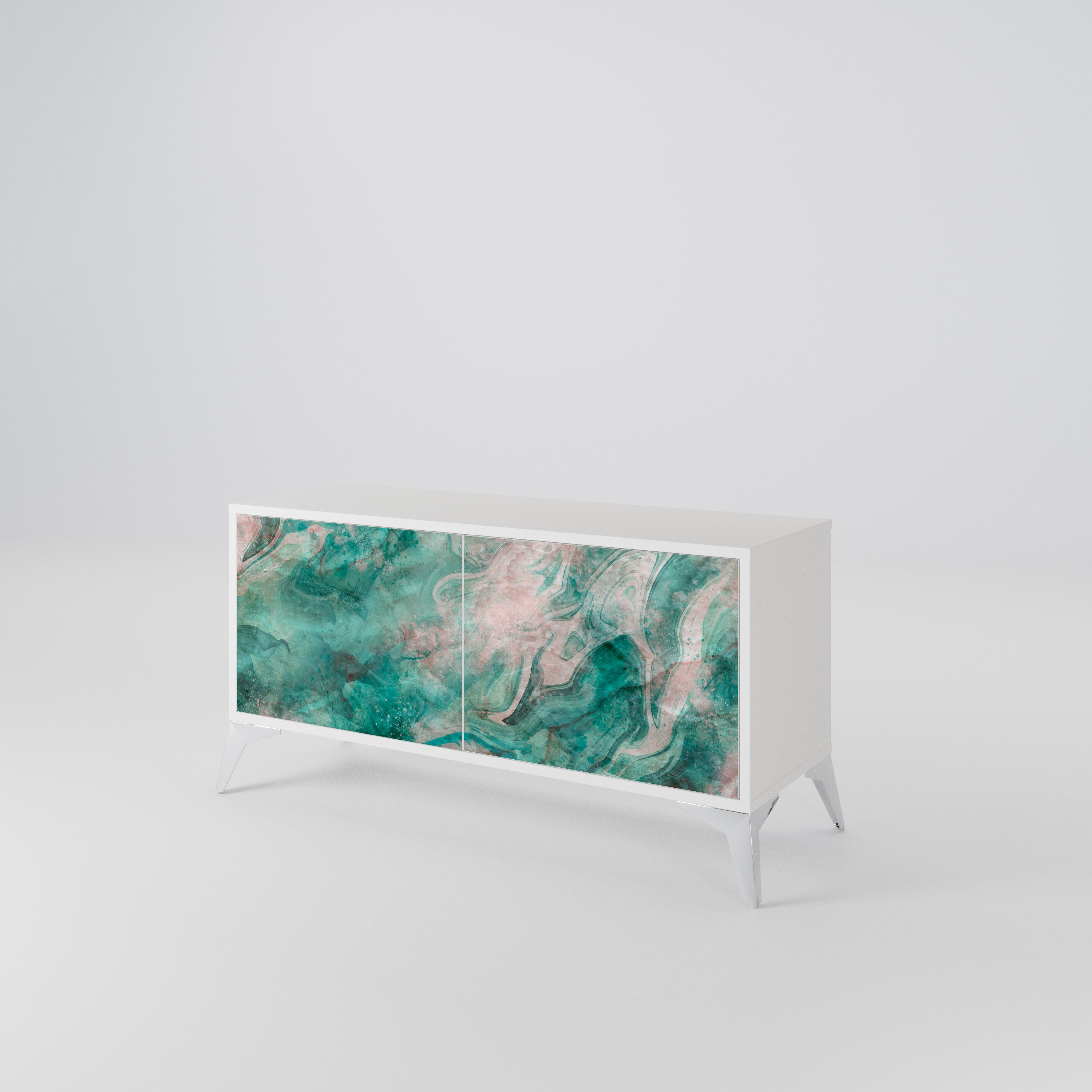 ABSTRACT ALCHEMY Kompaktní dvoudveřový TV stolek