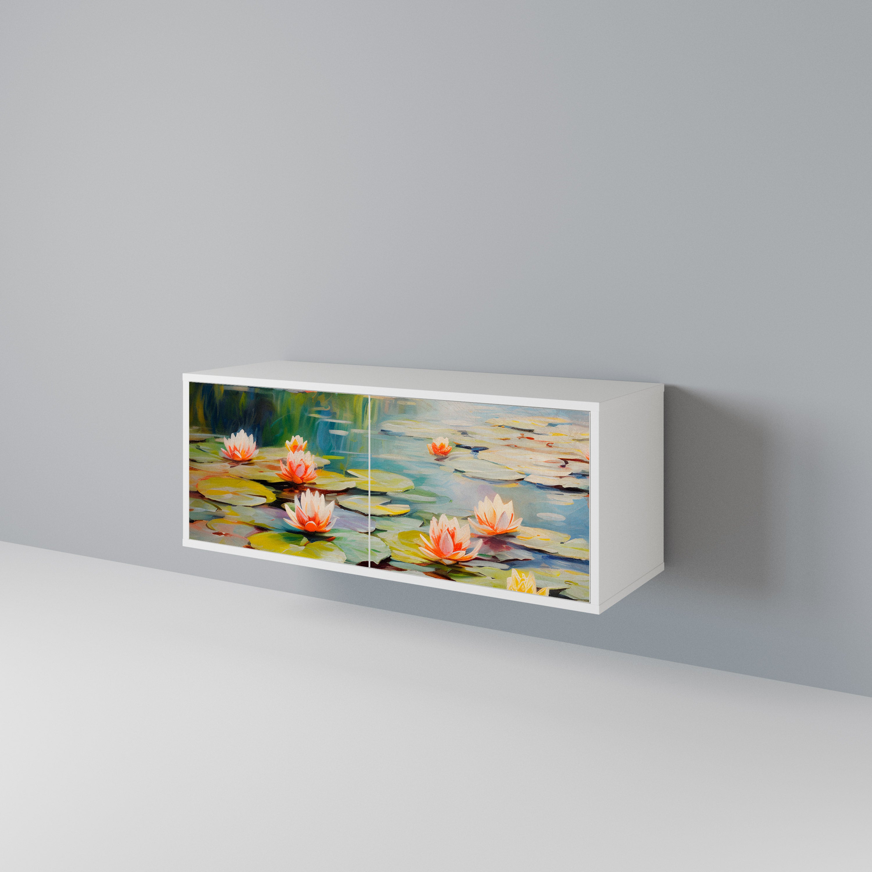 BLOOMING WATERS Kompaktní dvoudveřový TV stolek