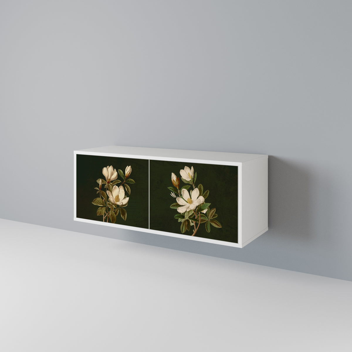 FLORAL NOIR Kompaktní dvoudveřový TV stolek