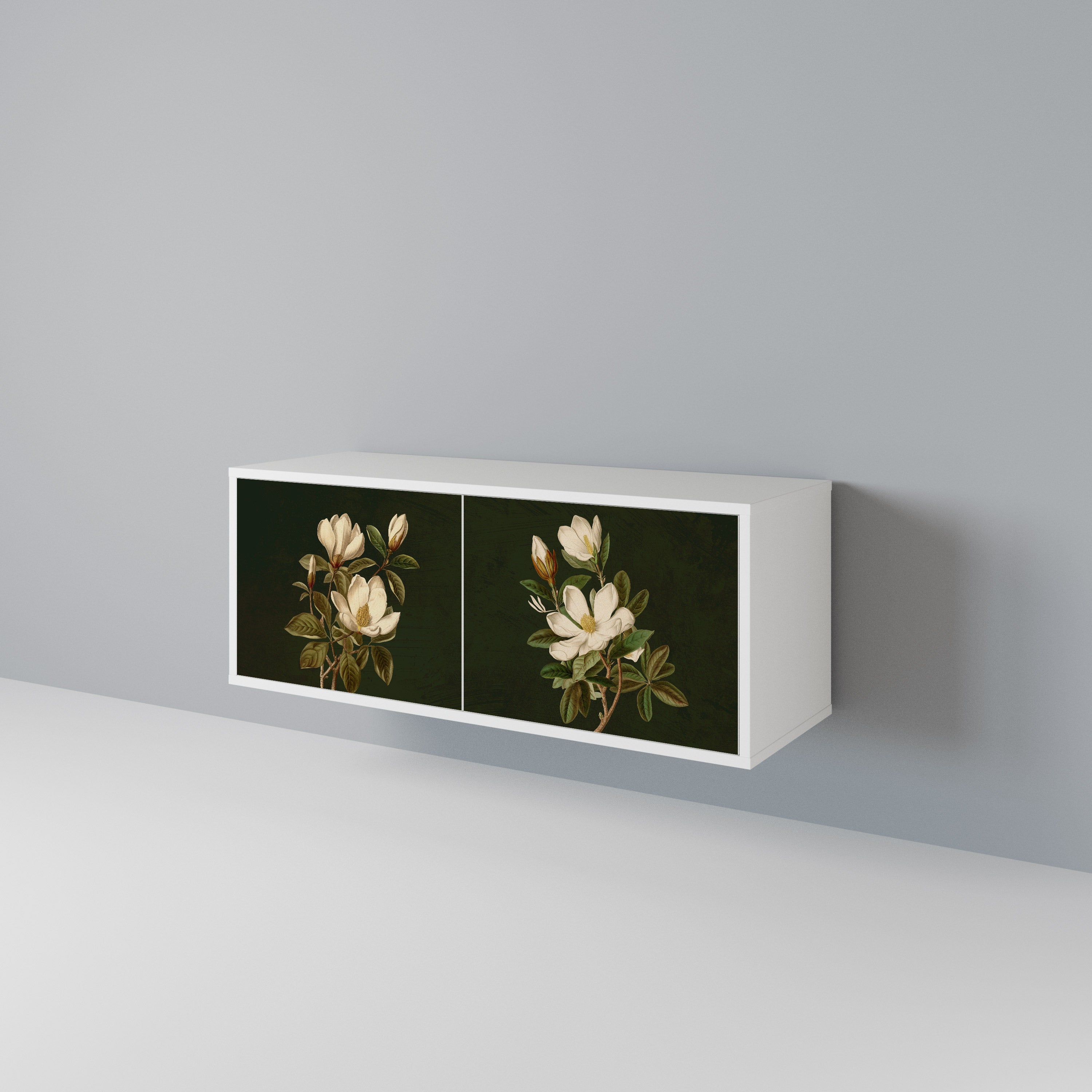 FLORAL NOIR Kompaktní dvoudveřový TV stolek