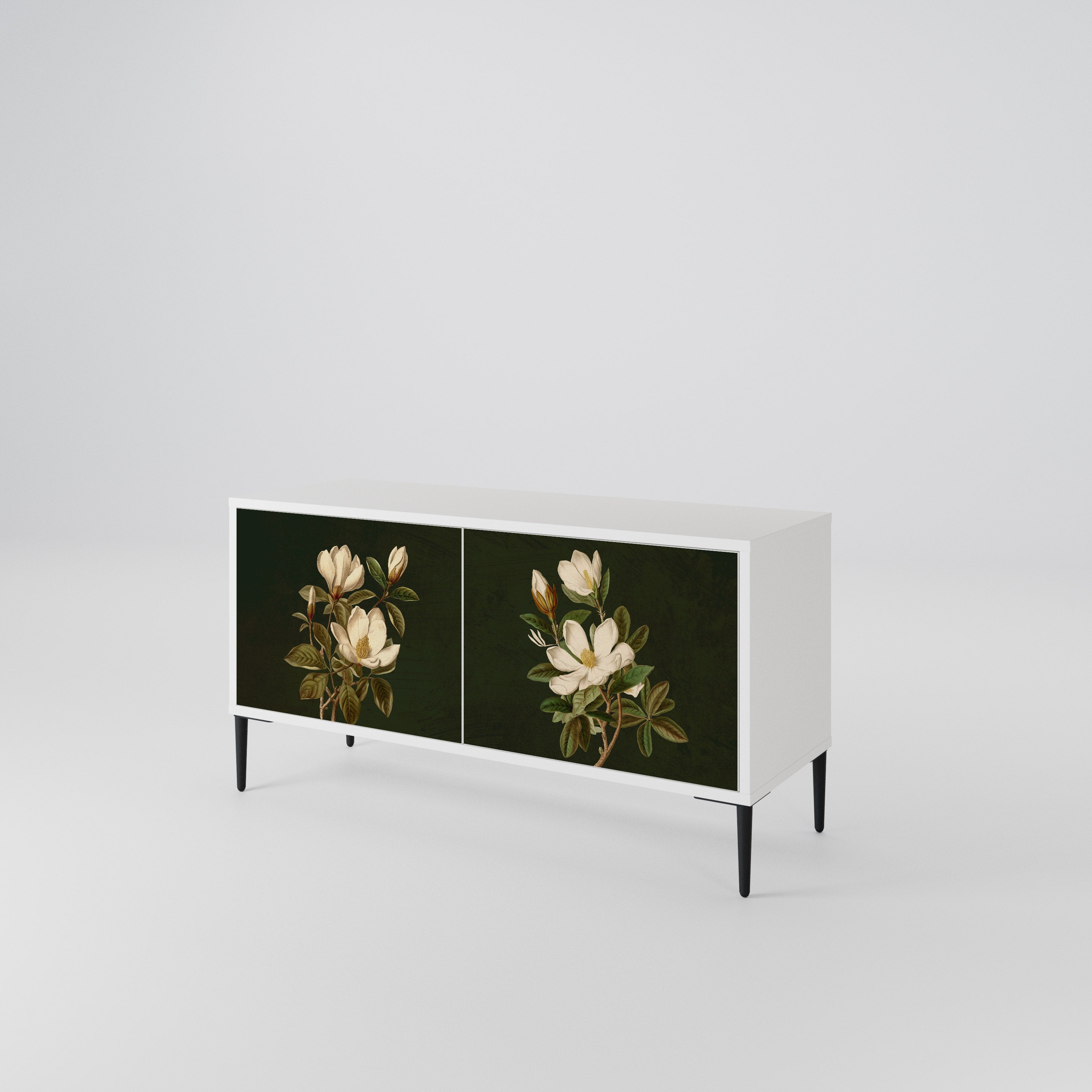 FLORAL NOIR Kompaktní dvoudveřový TV stolek