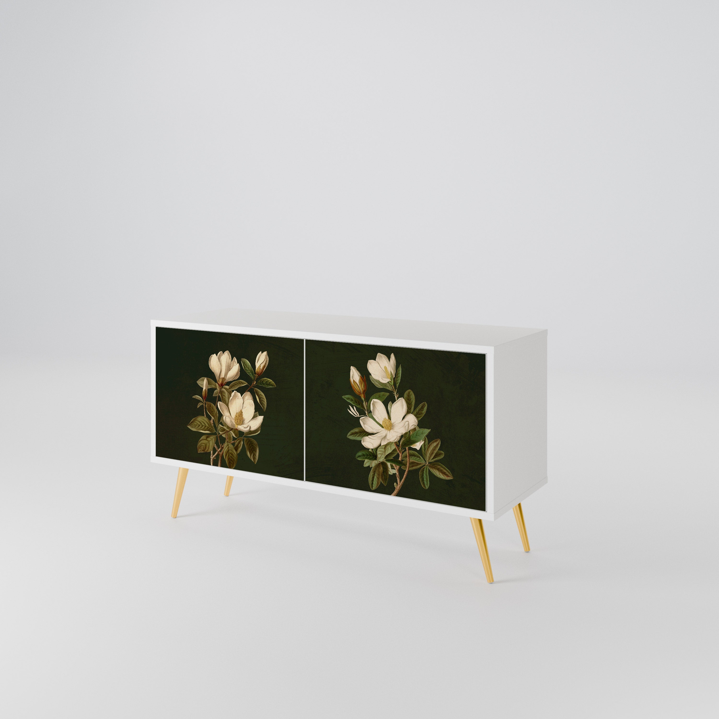FLORAL NOIR Kompaktní dvoudveřový TV stolek