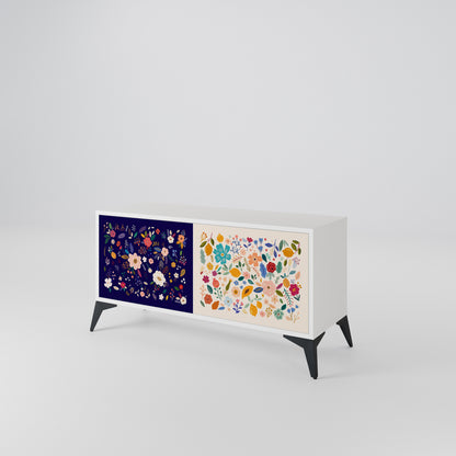 FLORAL COMBINATION Kompaktní dvoudveřový TV stolek