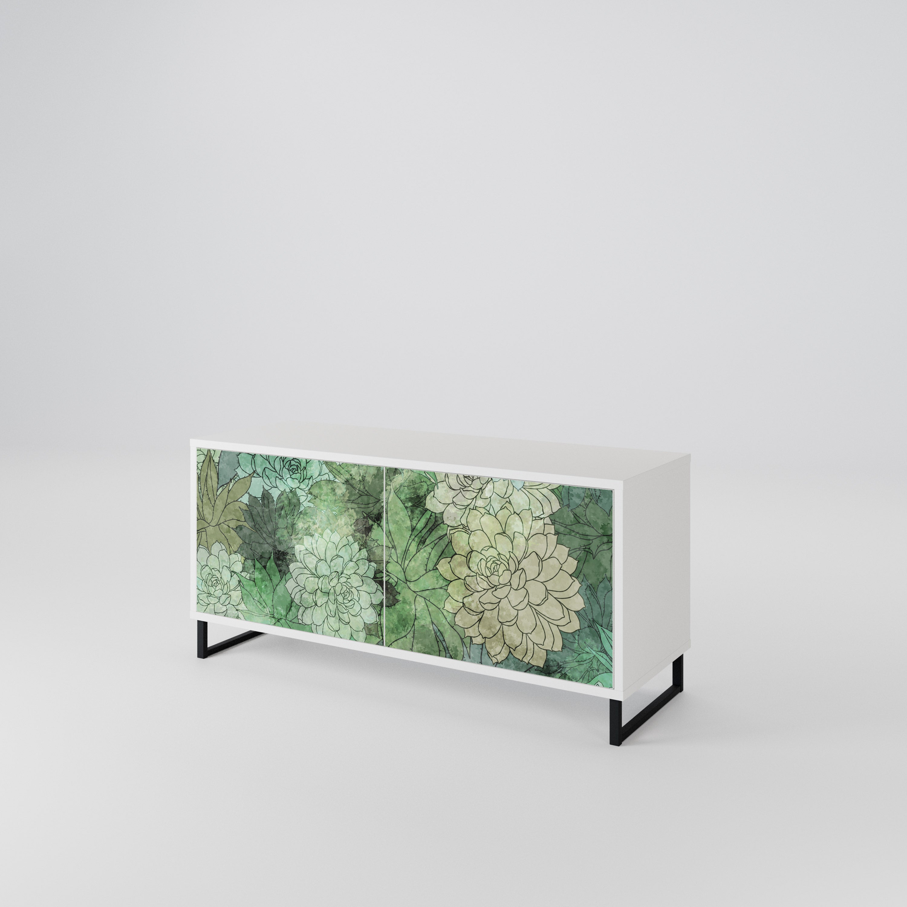 SUCCULENT CLUSTER Kompaktní dvoudveřový TV stolek