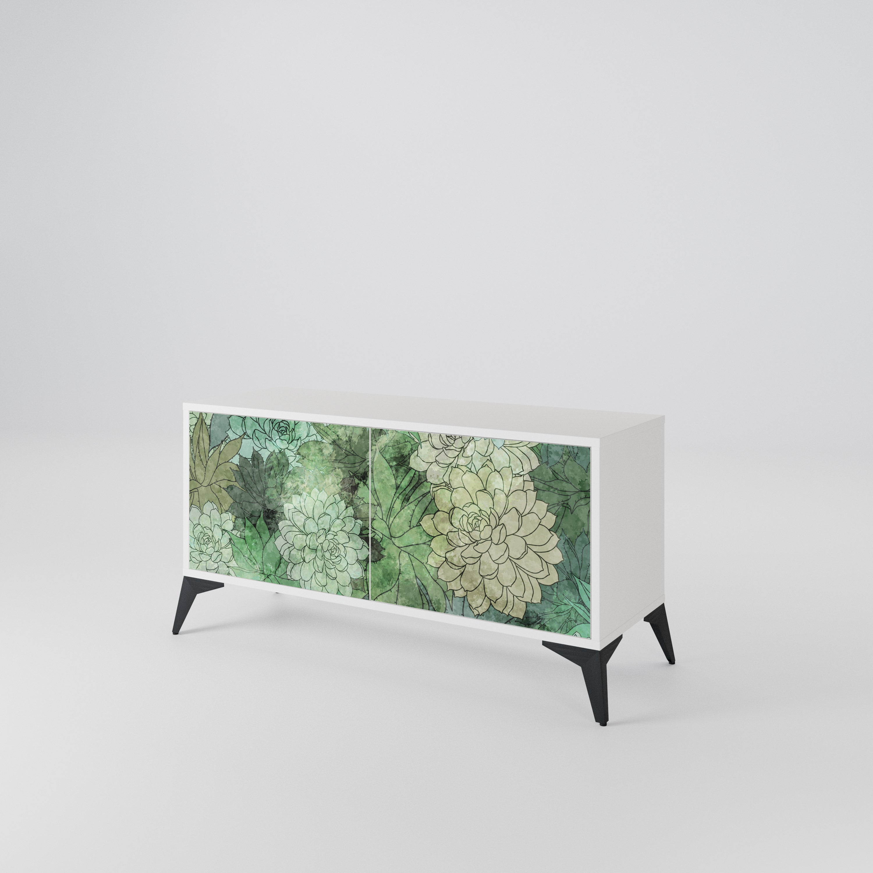 SUCCULENT CLUSTER Kompaktní dvoudveřový TV stolek