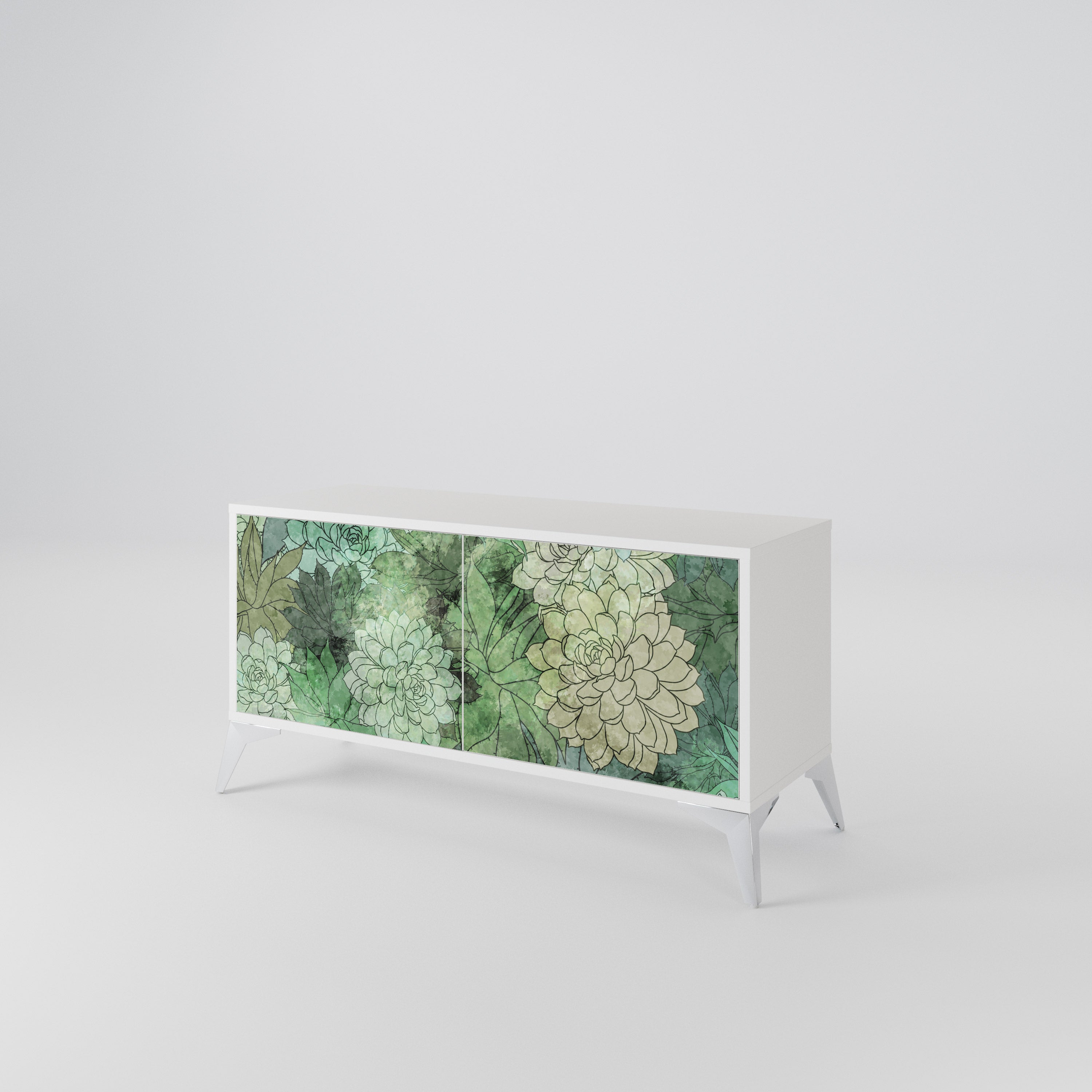 SUCCULENT CLUSTER Kompaktní dvoudveřový TV stolek