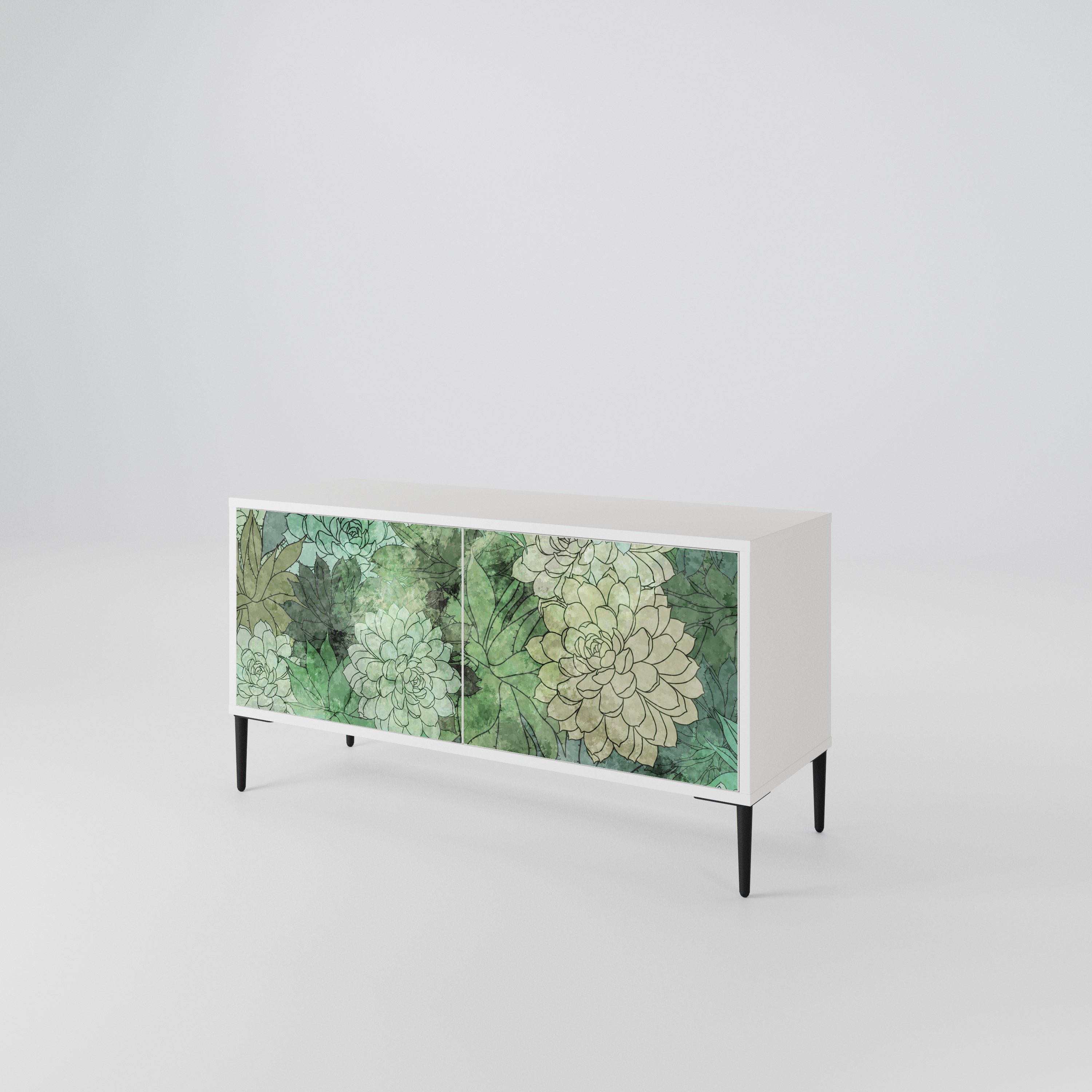 SUCCULENT CLUSTER Kompaktní dvoudveřový TV stolek