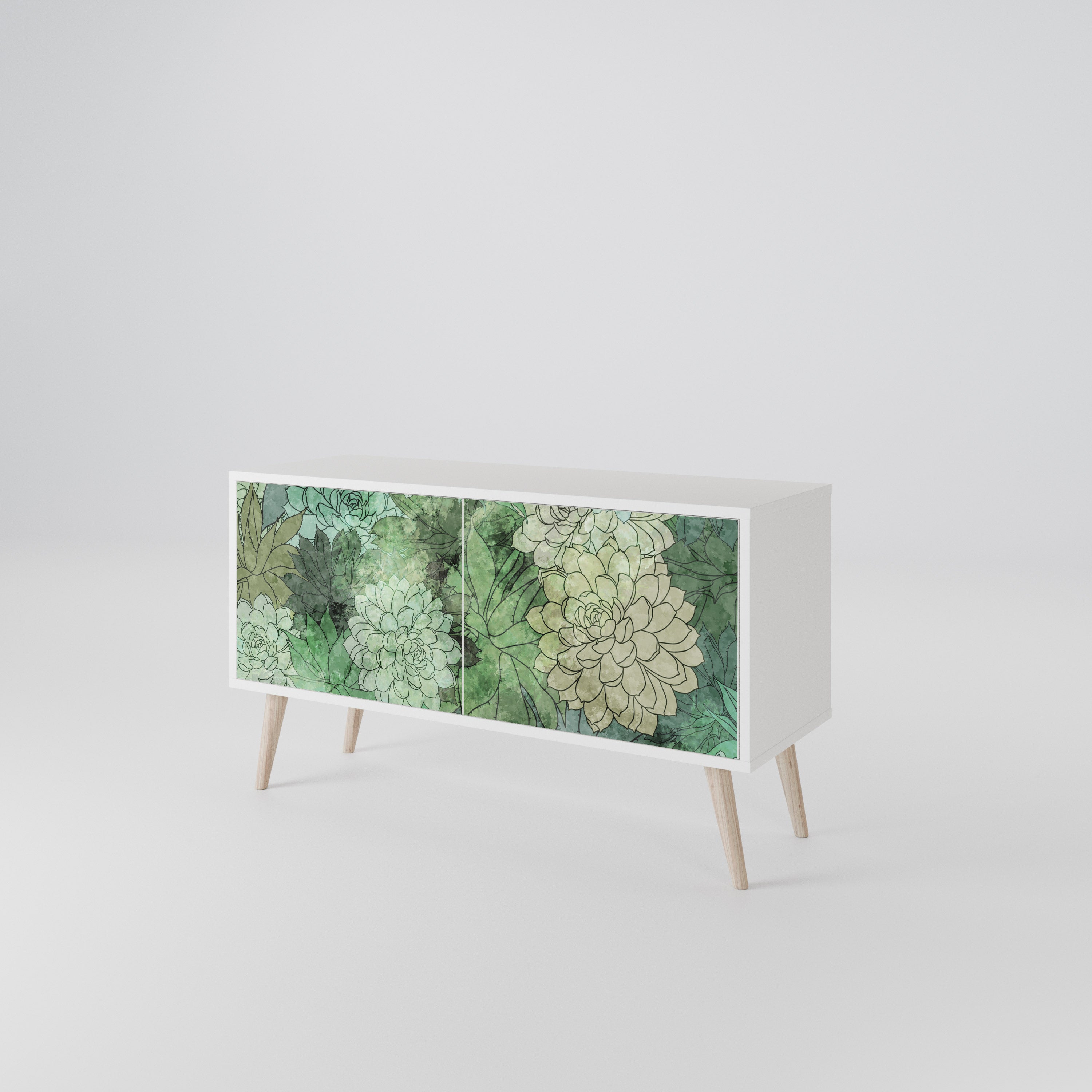 SUCCULENT CLUSTER Kompaktní dvoudveřový TV stolek