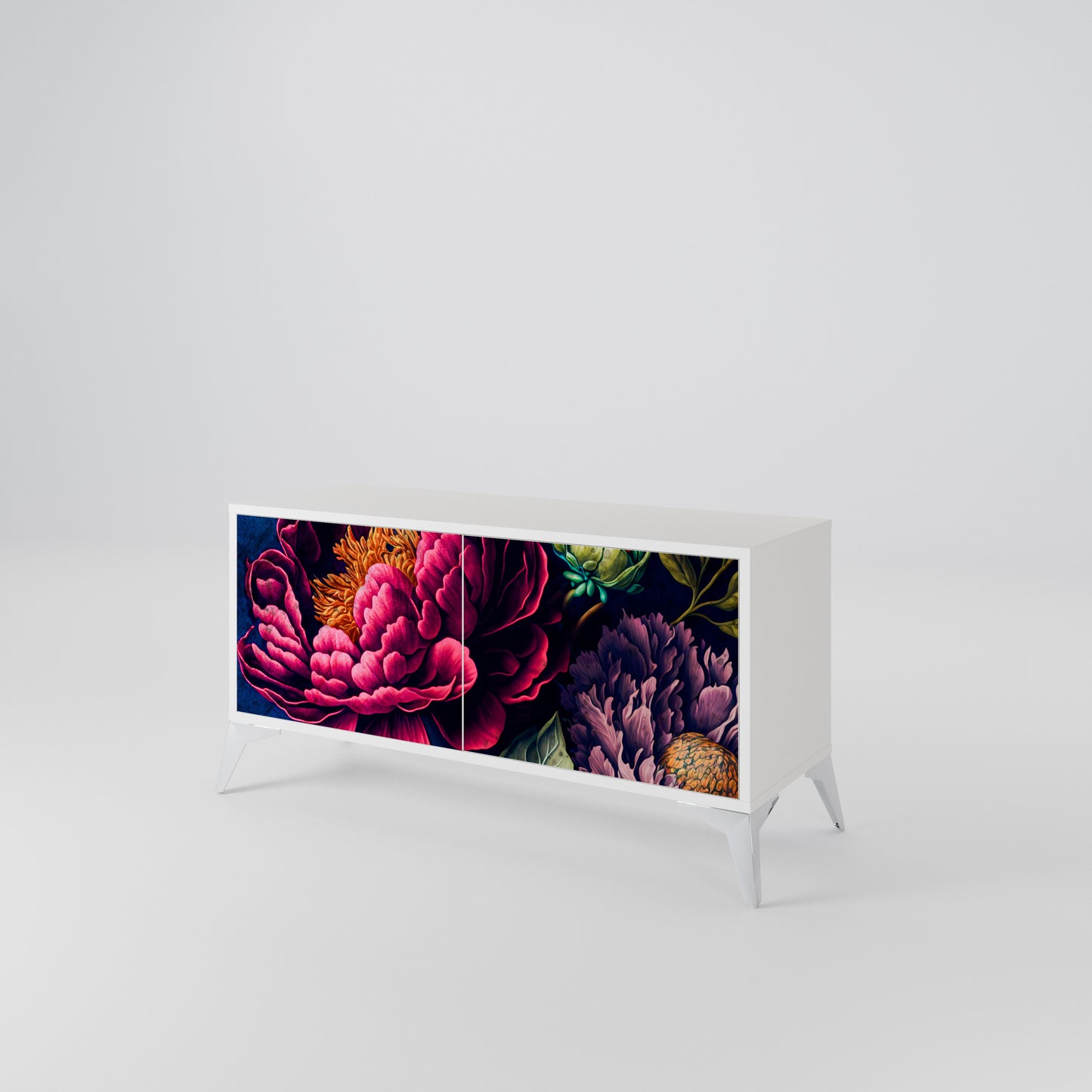 BLOOMING ELEGANCE Kompaktní dvoudveřový TV stolek