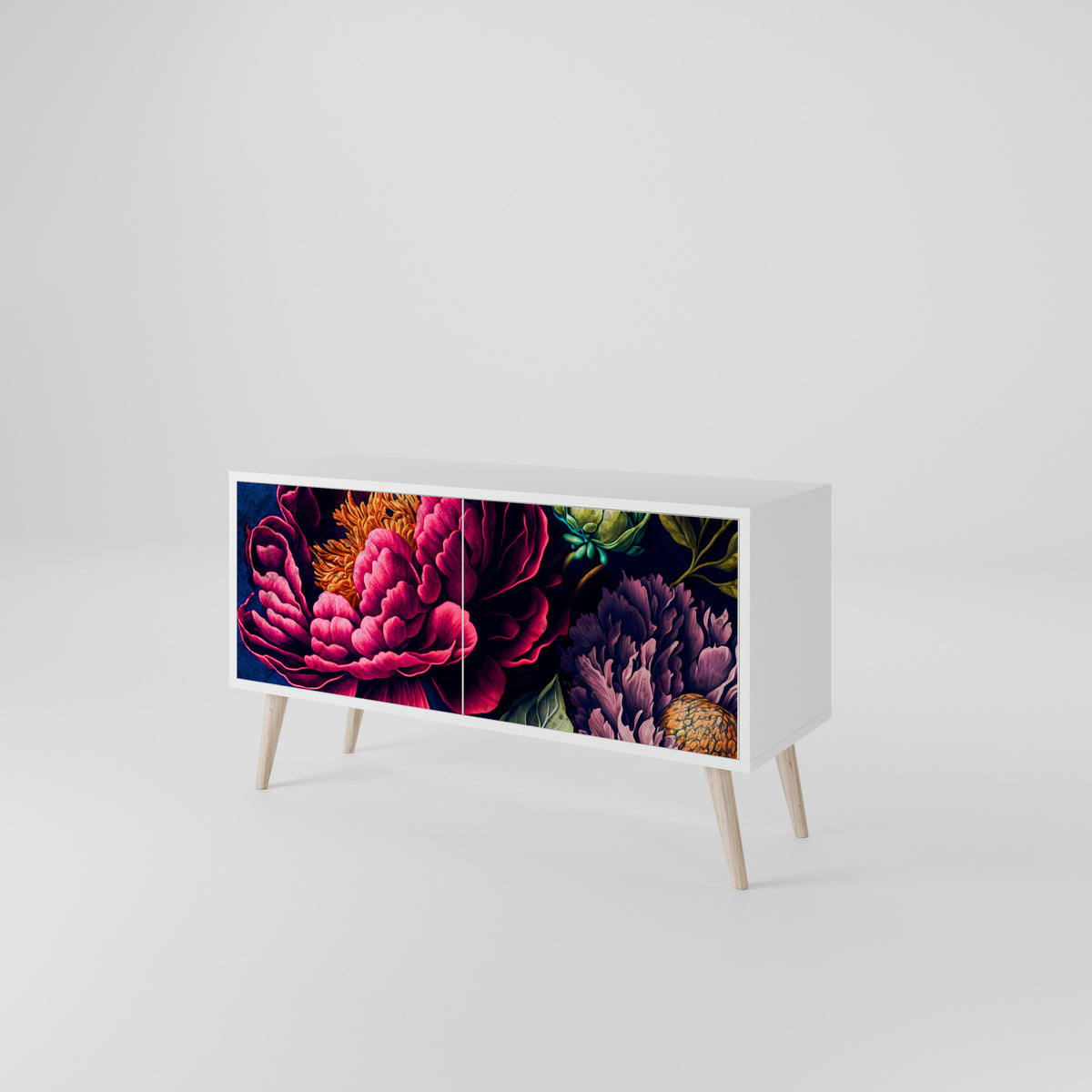 BLOOMING ELEGANCE Kompaktní dvoudveřový TV stolek