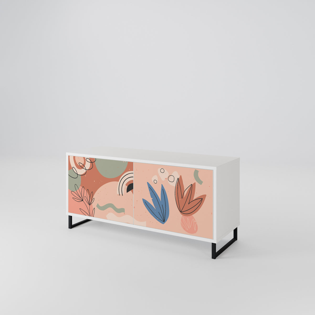 PASTEL DESTINY Kompaktní dvoudveřový TV stolek